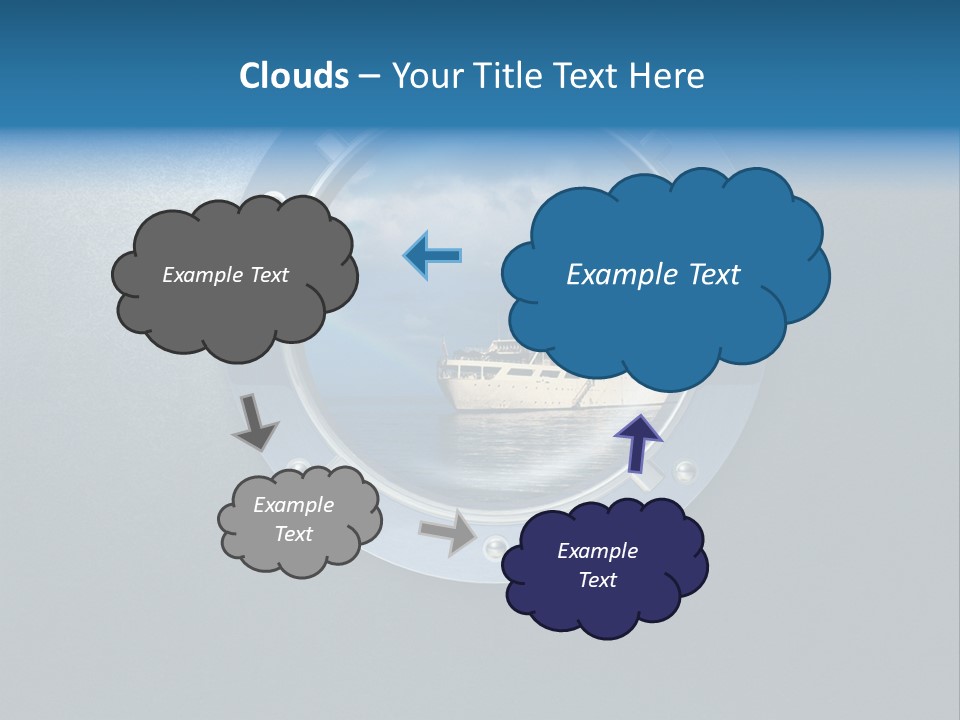 Porthole Ship Metal PowerPoint Template