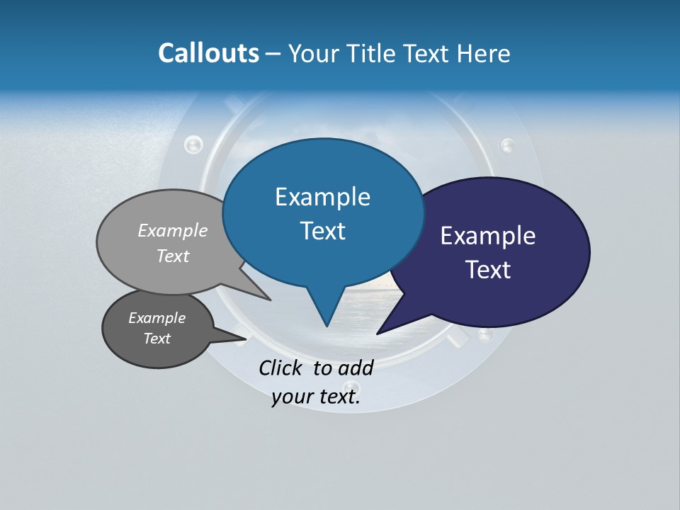 Porthole Ship Metal PowerPoint Template