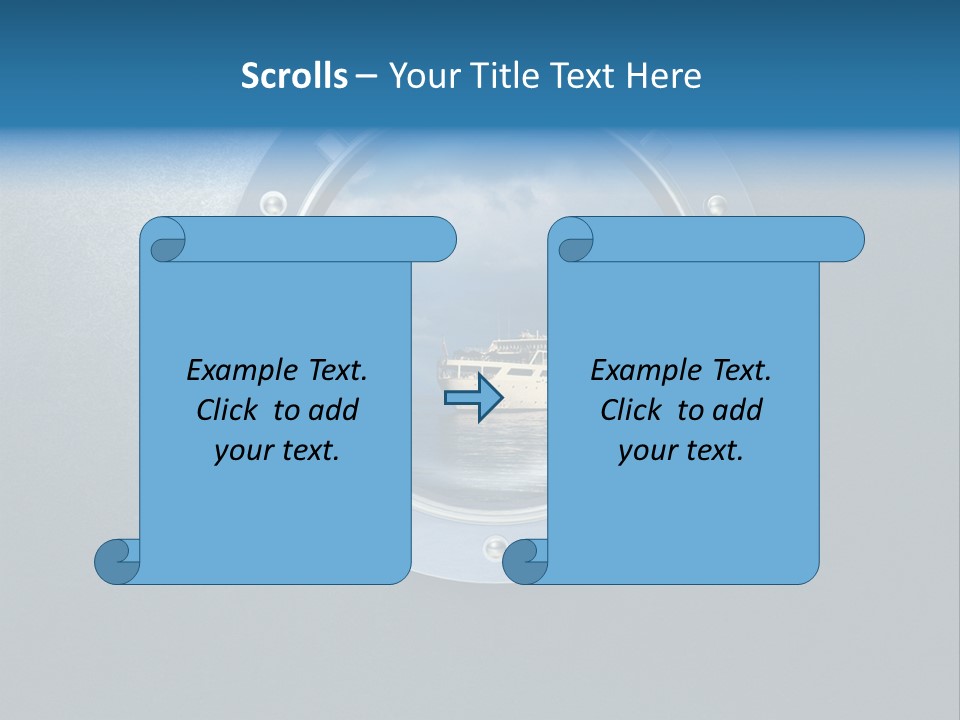 Porthole Ship Metal PowerPoint Template