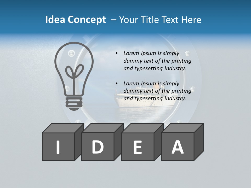 Porthole Ship Metal PowerPoint Template
