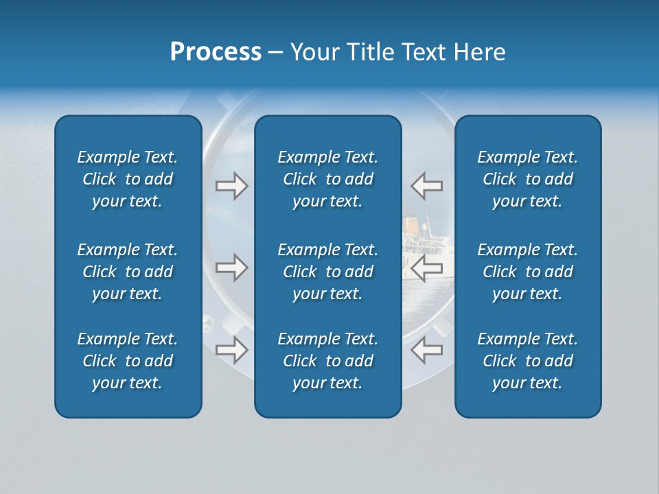 Porthole Ship Metal PowerPoint Template