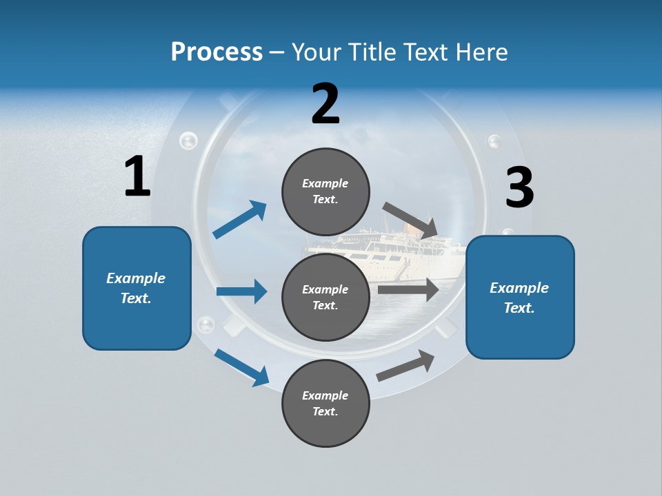 Porthole Ship Metal PowerPoint Template