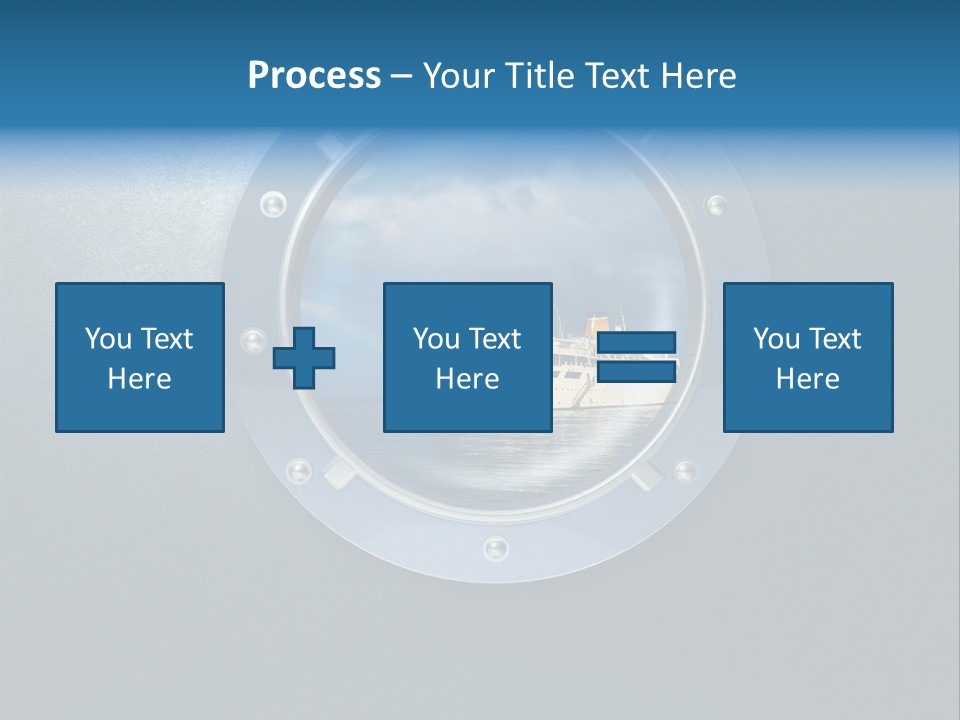 Porthole Ship Metal PowerPoint Template
