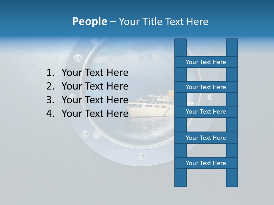 Porthole Ship Metal PowerPoint Template
