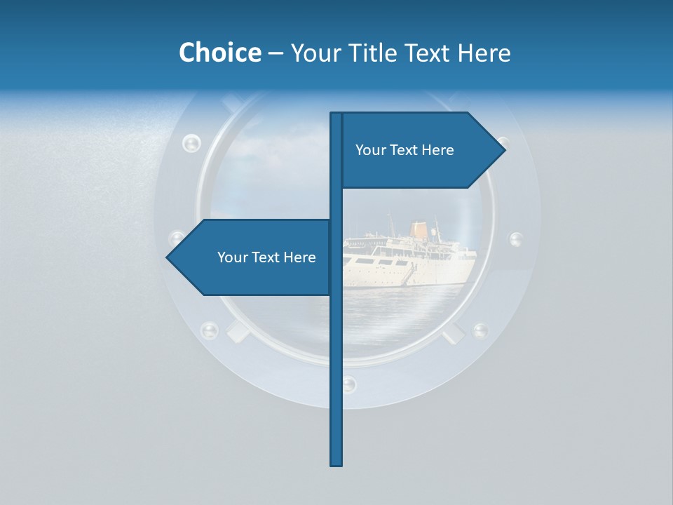 Porthole Ship Metal PowerPoint Template