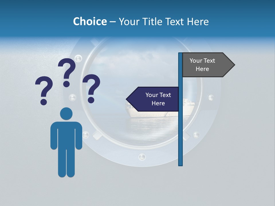 Porthole Ship Metal PowerPoint Template