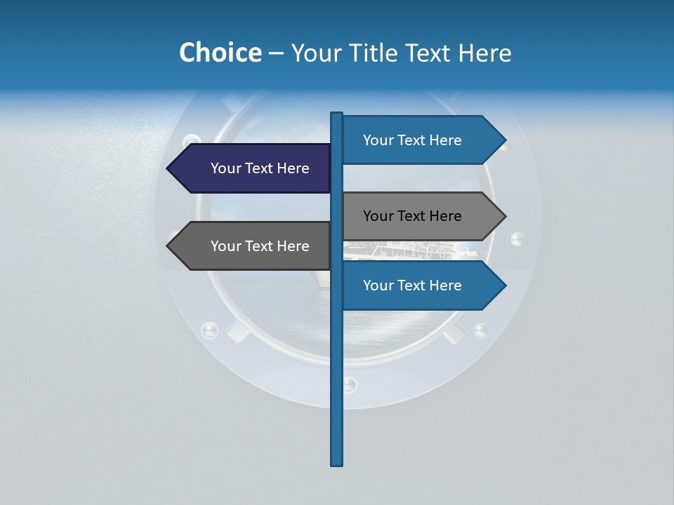 Porthole Ship Metal PowerPoint Template