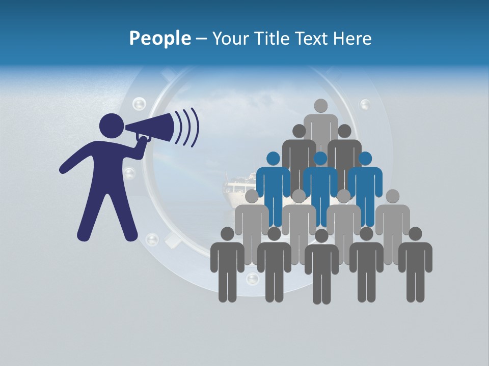 Porthole Ship Metal PowerPoint Template