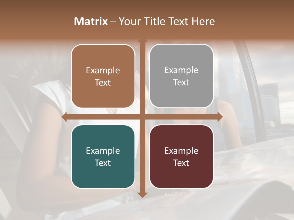 Two Women Are Looking At A Piece Of Paper PowerPoint Template