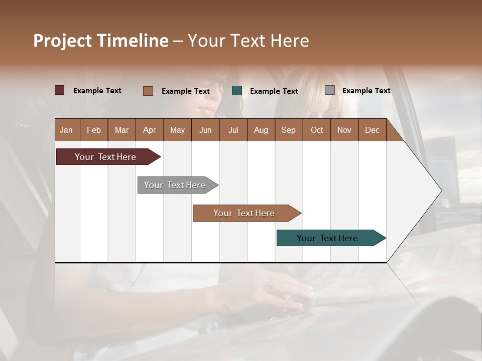 Two Women Are Looking At A Piece Of Paper PowerPoint Template