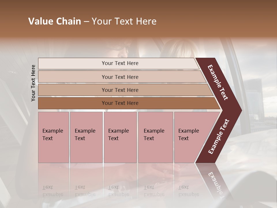 Two Women Are Looking At A Piece Of Paper PowerPoint Template