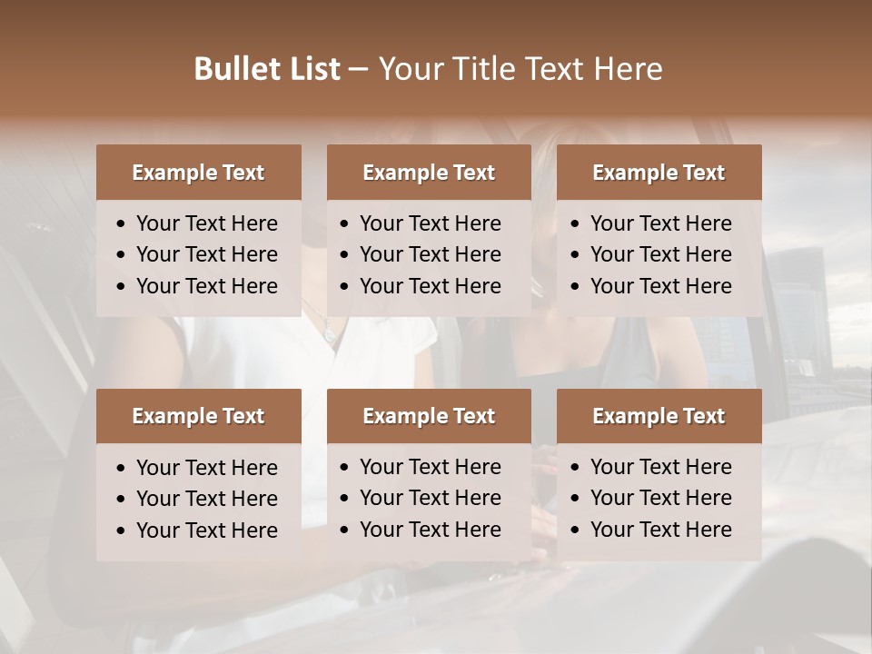 Two Women Are Looking At A Piece Of Paper PowerPoint Template