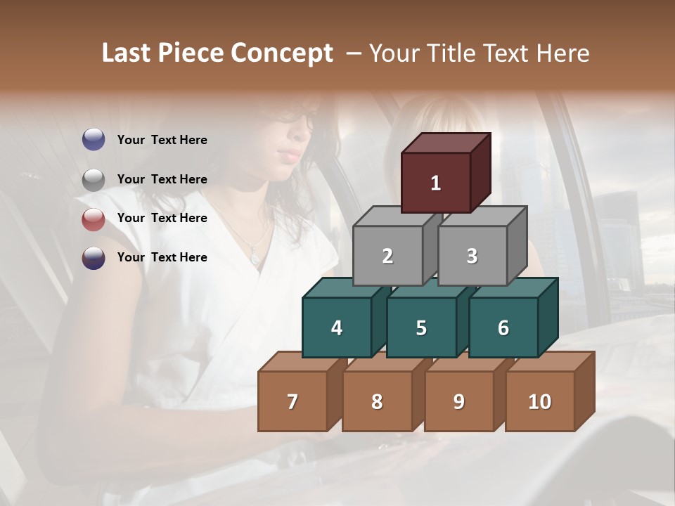 Two Women Are Looking At A Piece Of Paper PowerPoint Template