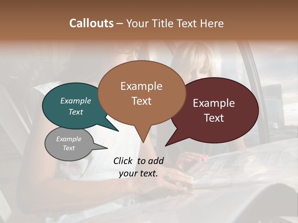 Two Women Are Looking At A Piece Of Paper PowerPoint Template