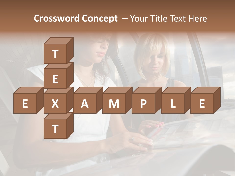 Two Women Are Looking At A Piece Of Paper PowerPoint Template