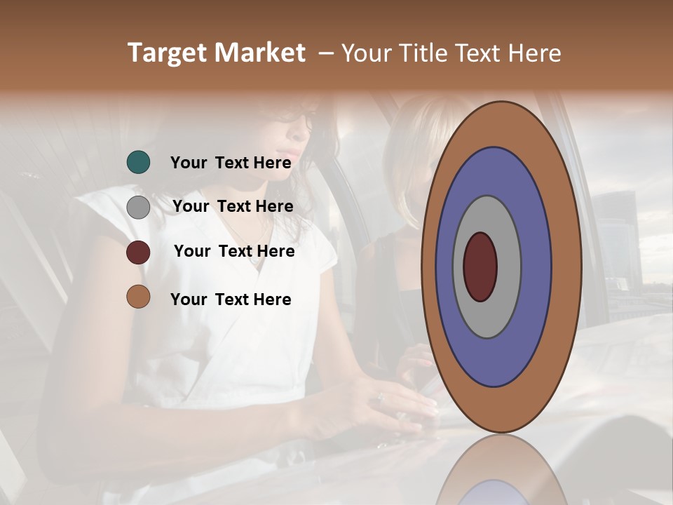 Two Women Are Looking At A Piece Of Paper PowerPoint Template