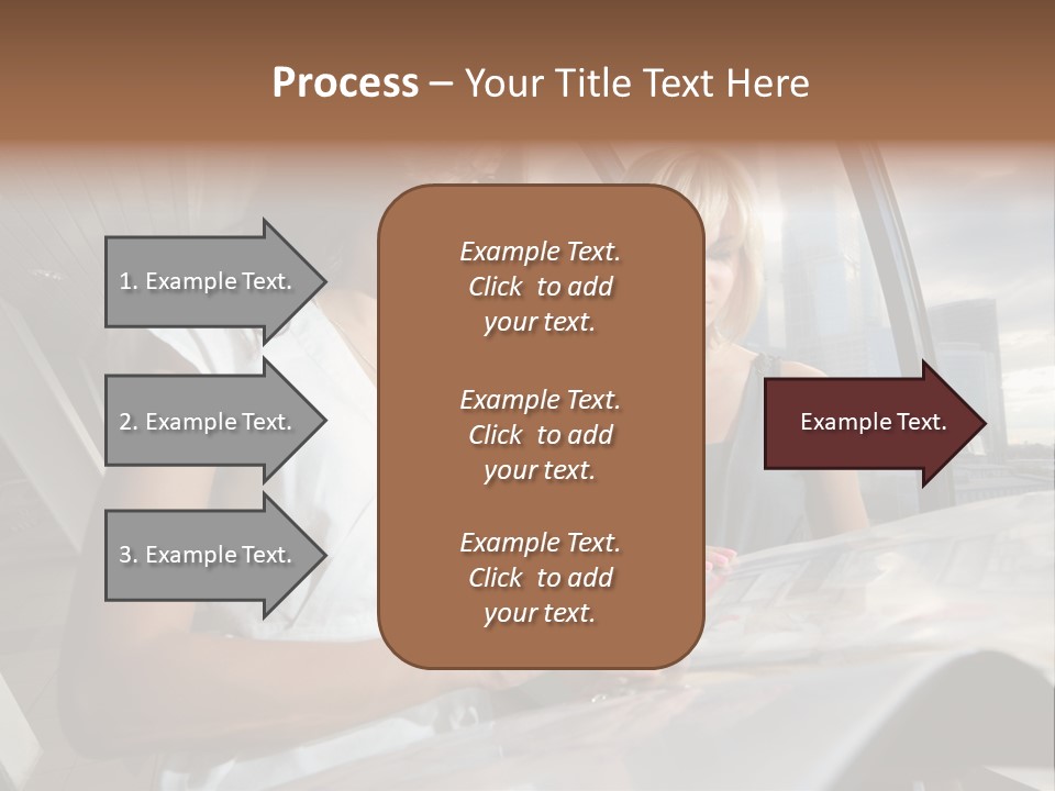 Two Women Are Looking At A Piece Of Paper PowerPoint Template