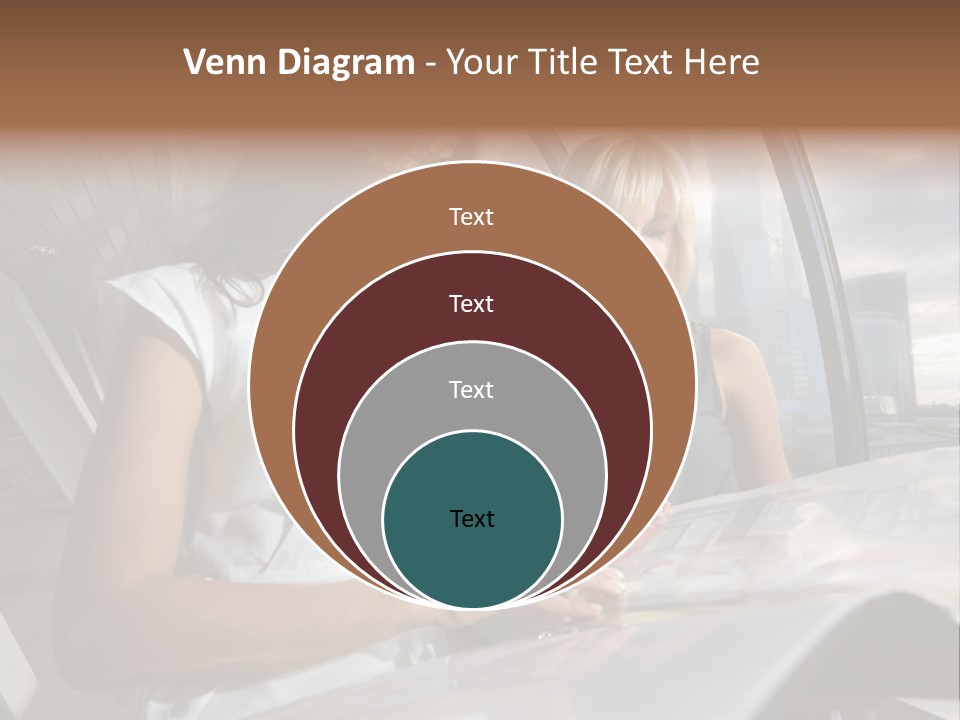 Two Women Are Looking At A Piece Of Paper PowerPoint Template