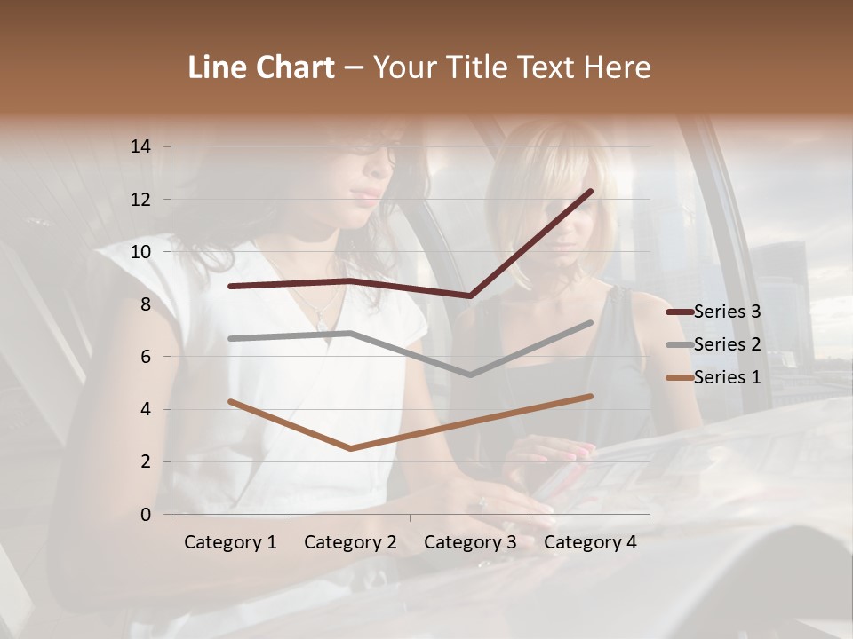 Two Women Are Looking At A Piece Of Paper PowerPoint Template