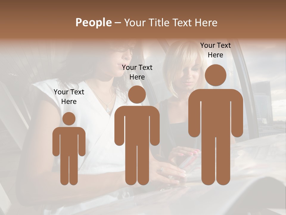 Two Women Are Looking At A Piece Of Paper PowerPoint Template