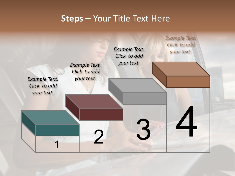 Two Women Are Looking At A Piece Of Paper PowerPoint Template