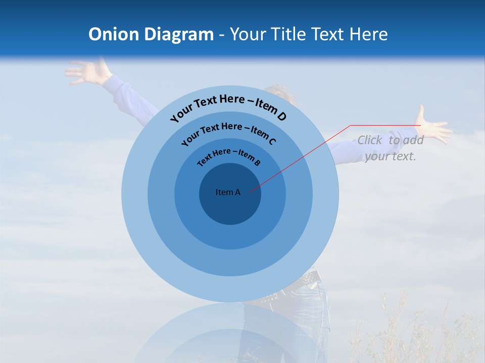 A Woman Standing In A Field With Her Arms Outstretched PowerPoint Template
