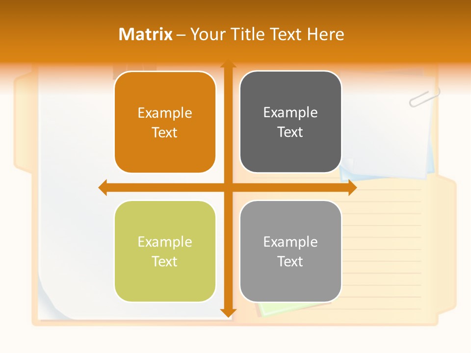 Record Stationery Sticky PowerPoint Template