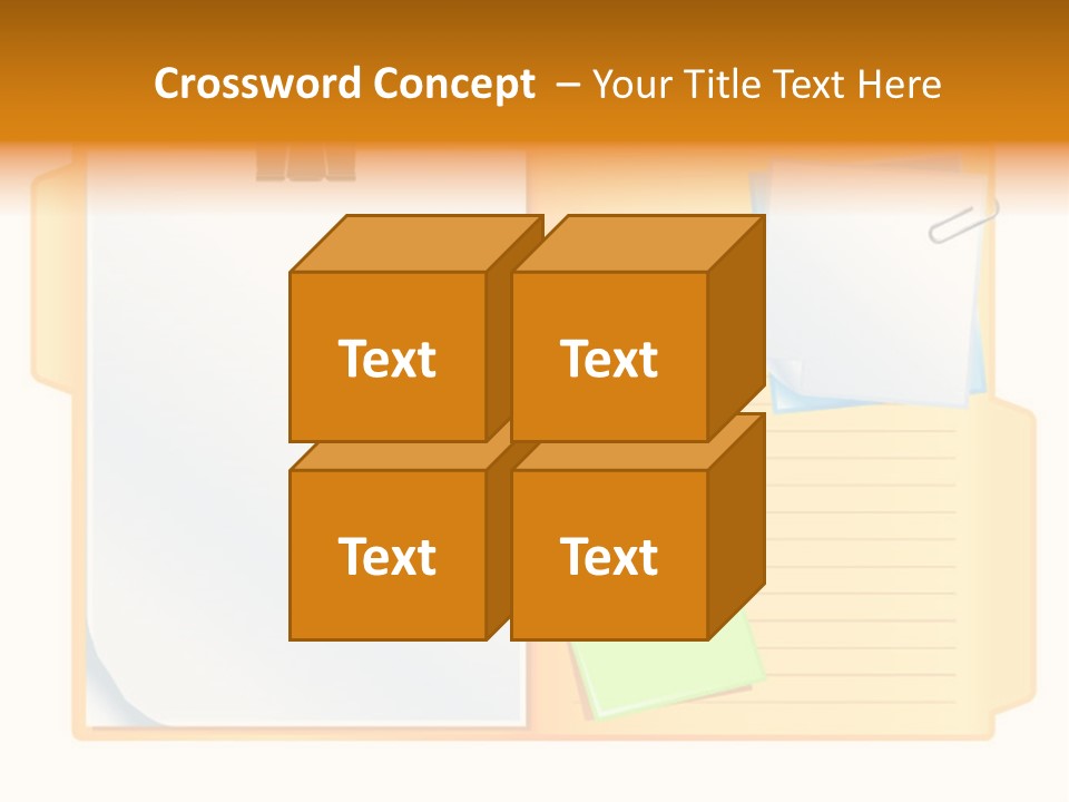 Record Stationery Sticky PowerPoint Template