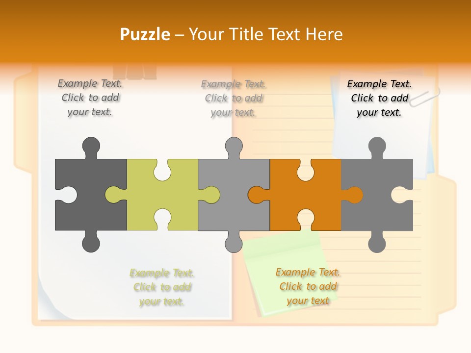 Record Stationery Sticky PowerPoint Template