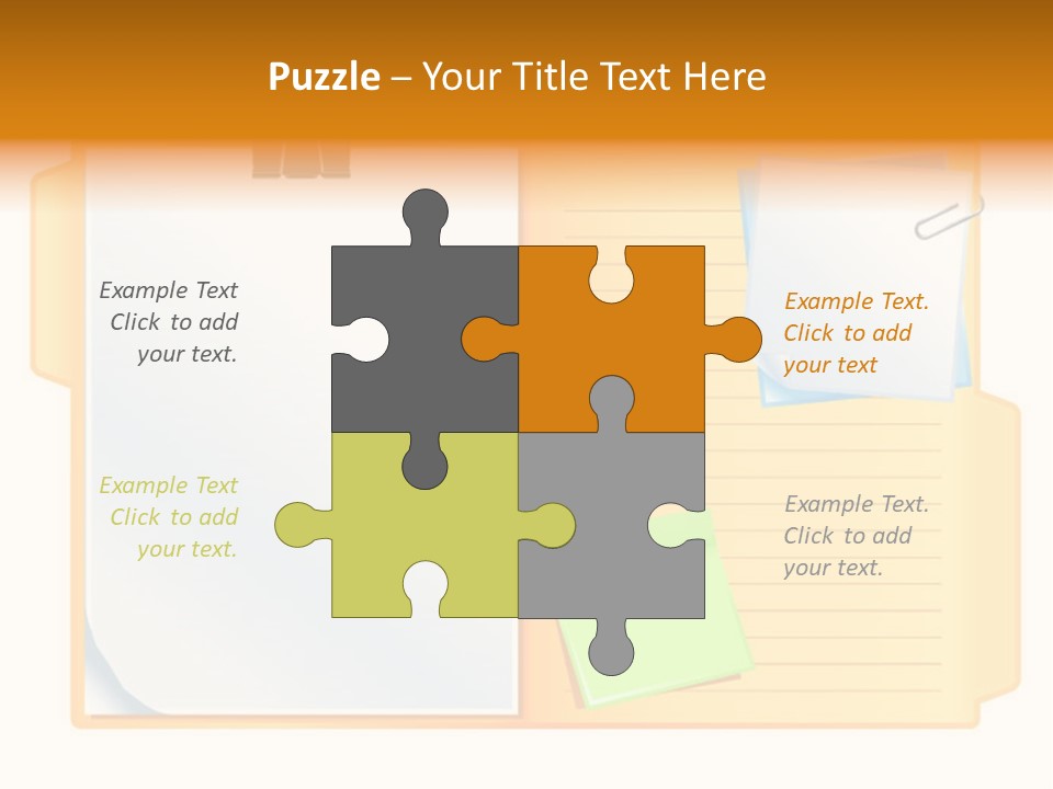 Record Stationery Sticky PowerPoint Template