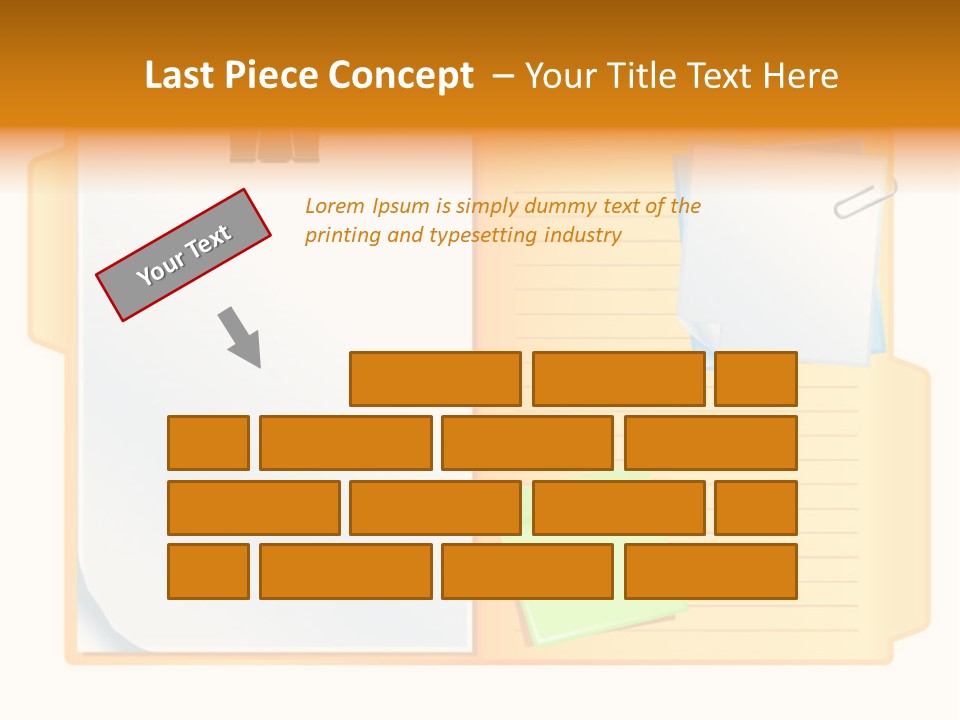 Record Stationery Sticky PowerPoint Template