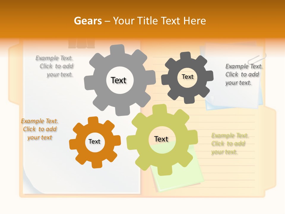 Record Stationery Sticky PowerPoint Template