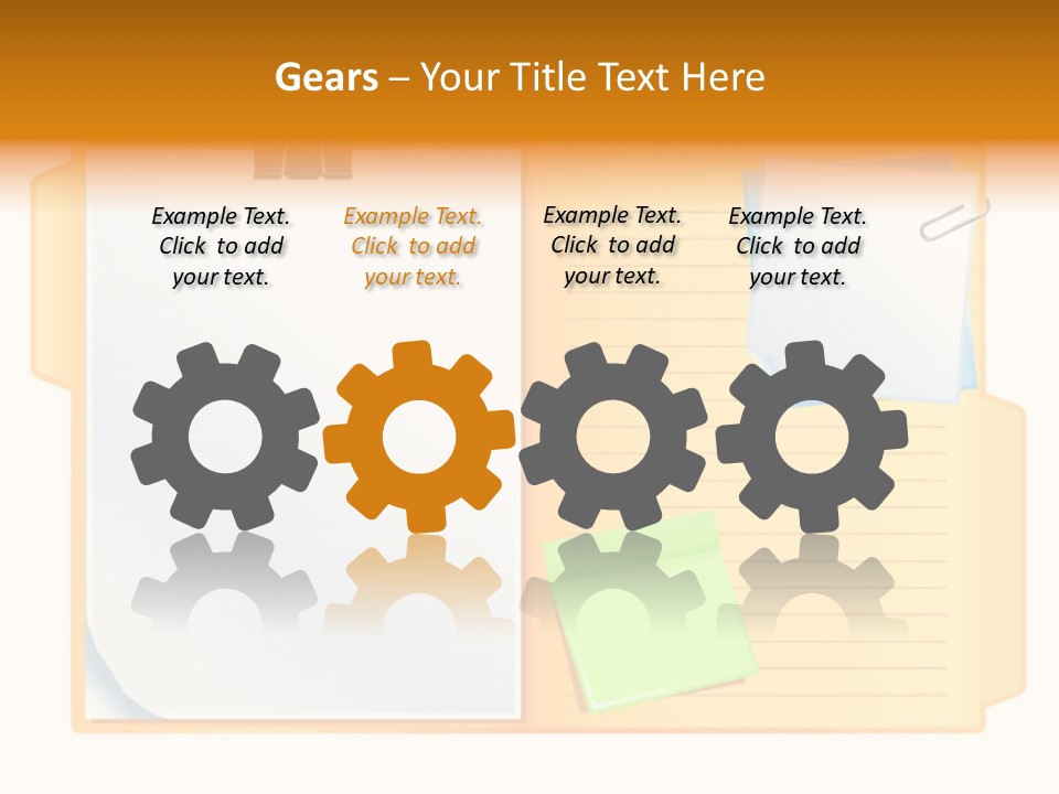 Record Stationery Sticky PowerPoint Template