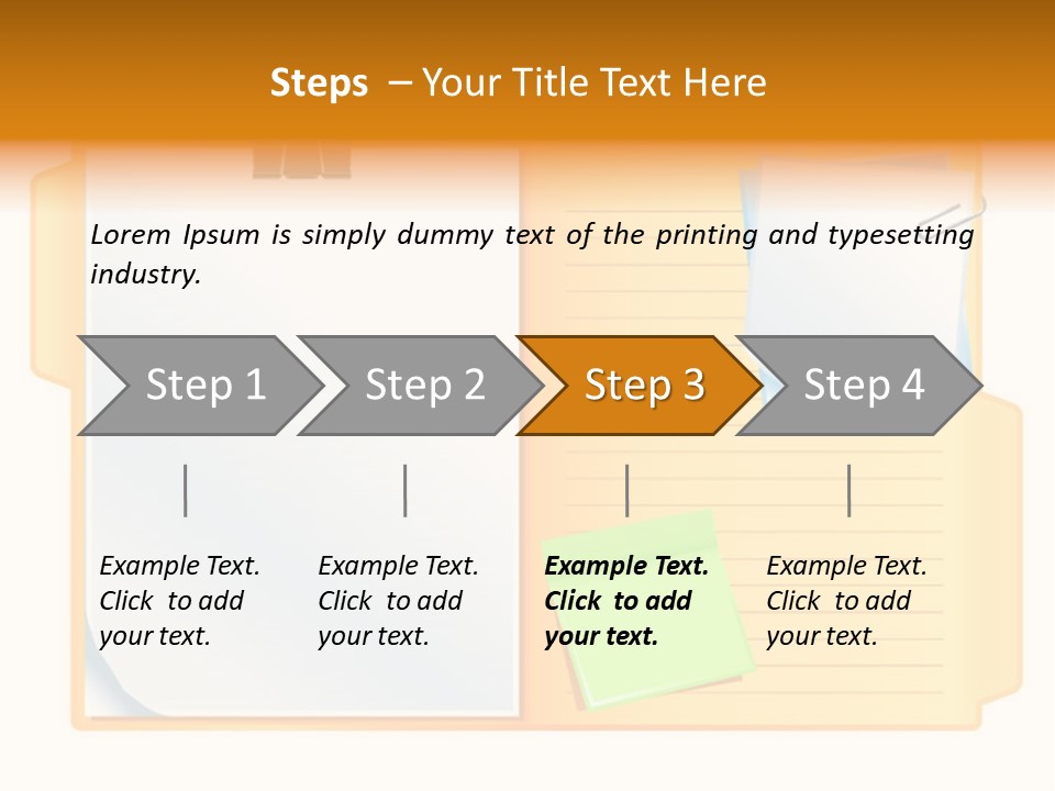 Record Stationery Sticky PowerPoint Template
