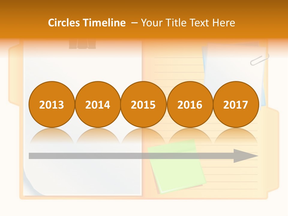 Record Stationery Sticky PowerPoint Template