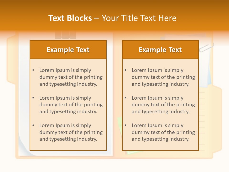 Record Stationery Sticky PowerPoint Template
