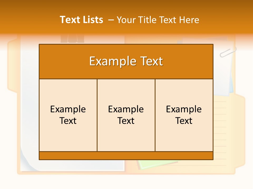 Record Stationery Sticky PowerPoint Template