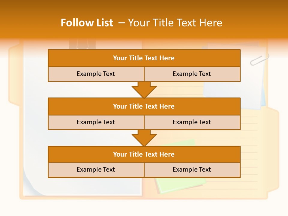 Record Stationery Sticky PowerPoint Template