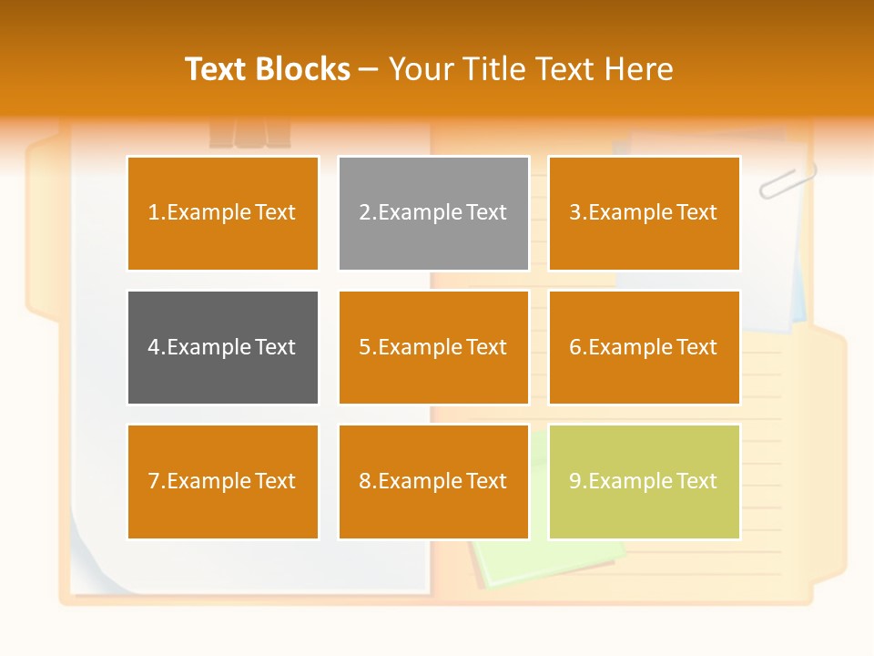 Record Stationery Sticky PowerPoint Template
