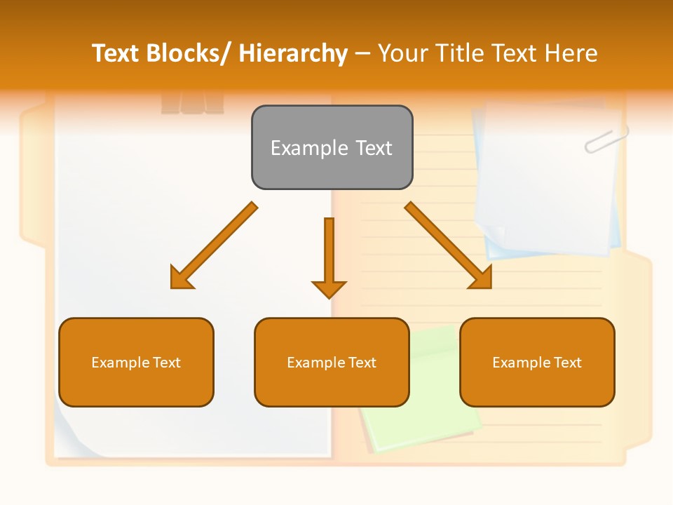 Record Stationery Sticky PowerPoint Template