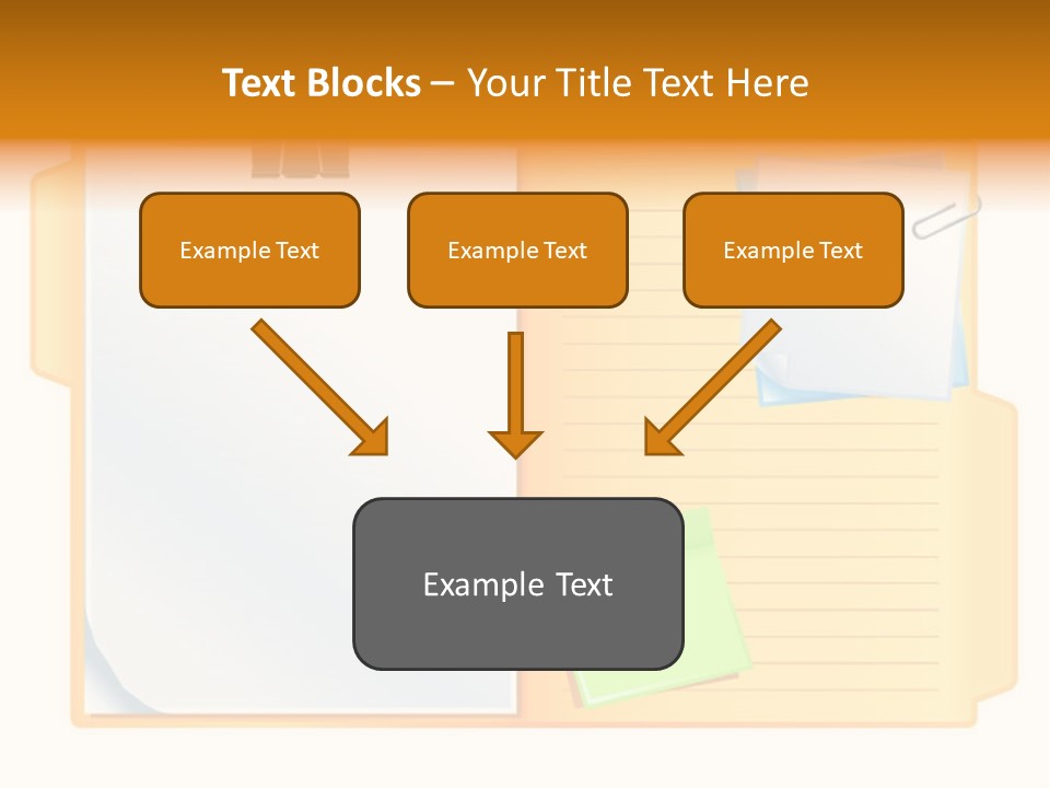 Record Stationery Sticky PowerPoint Template
