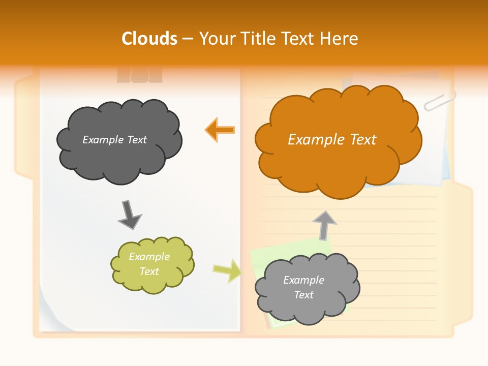 Record Stationery Sticky PowerPoint Template