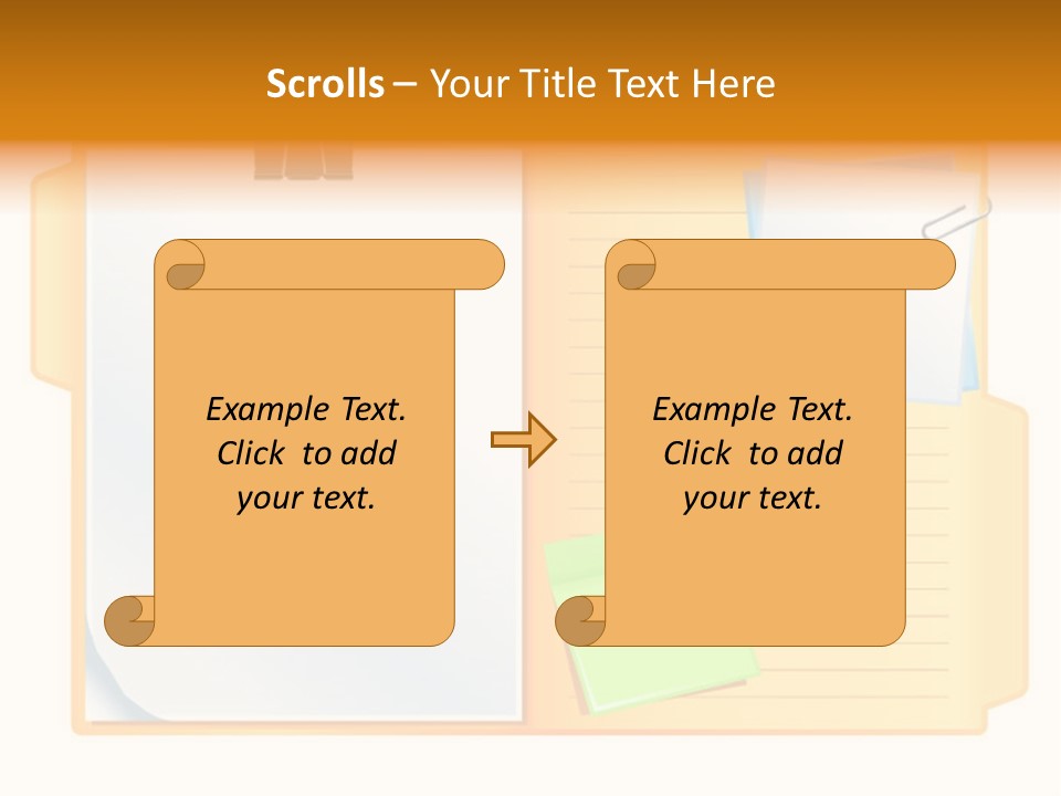 Record Stationery Sticky PowerPoint Template