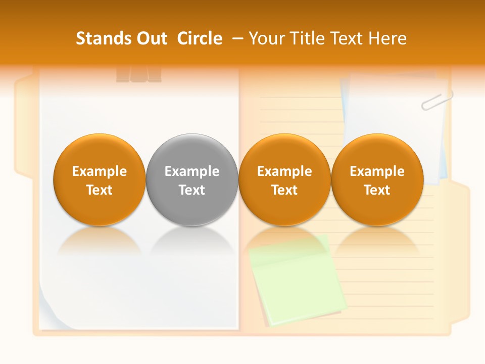 Record Stationery Sticky PowerPoint Template