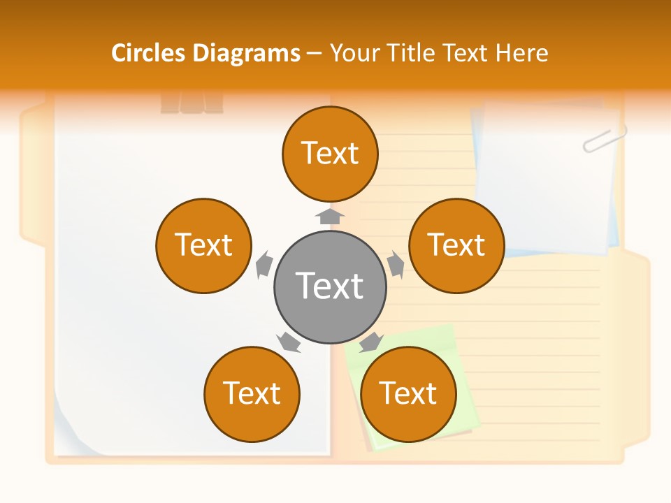 Record Stationery Sticky PowerPoint Template