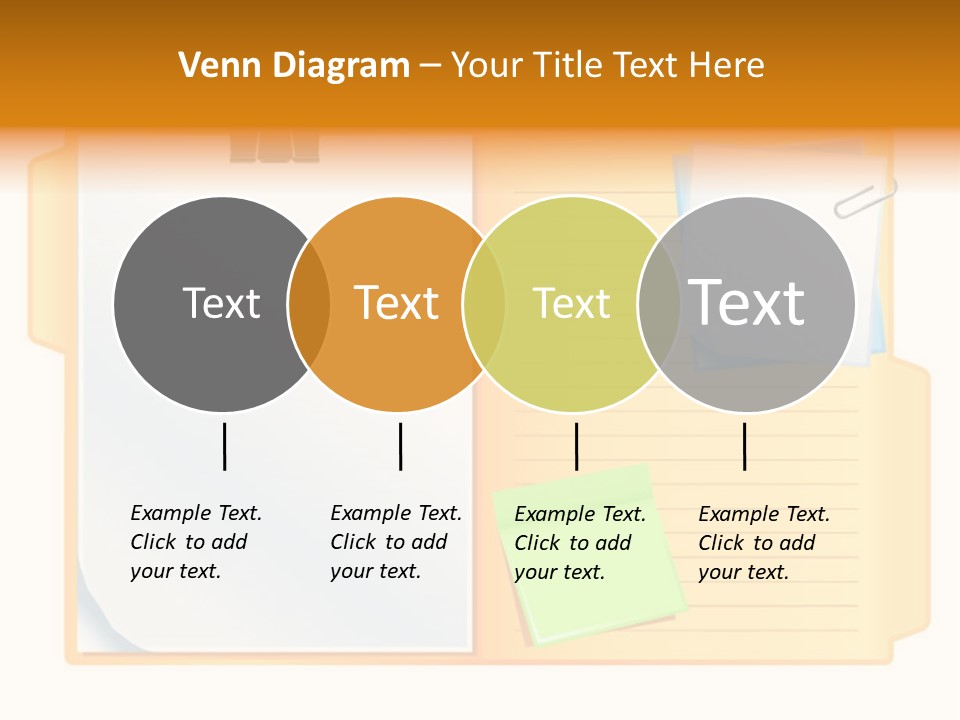 Record Stationery Sticky PowerPoint Template