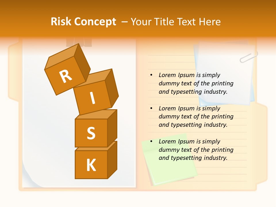 Record Stationery Sticky PowerPoint Template
