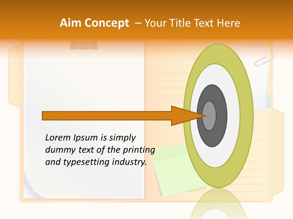 Record Stationery Sticky PowerPoint Template