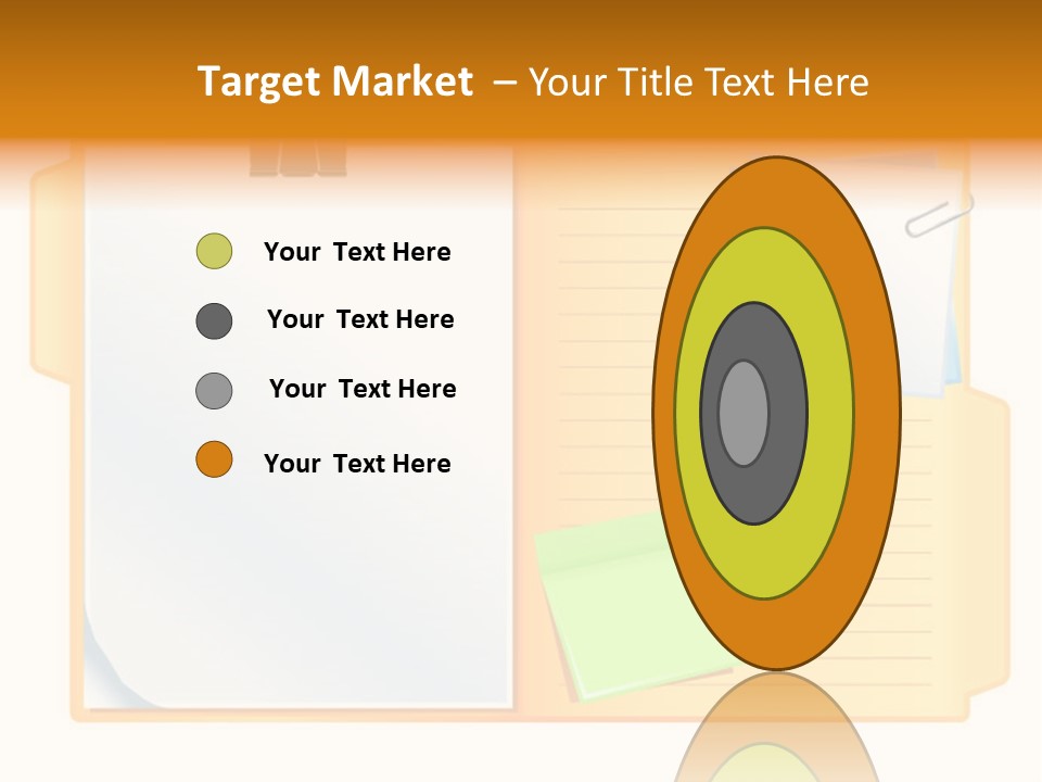 Record Stationery Sticky PowerPoint Template