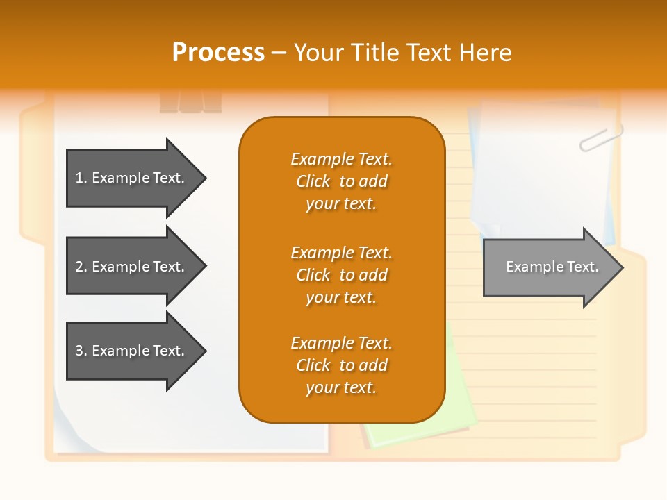 Record Stationery Sticky PowerPoint Template